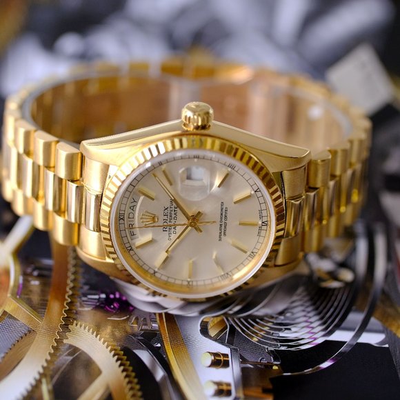 Rolex Day Date 18K Factory Silver Dial 36mm Watch - Picture 7 of 8